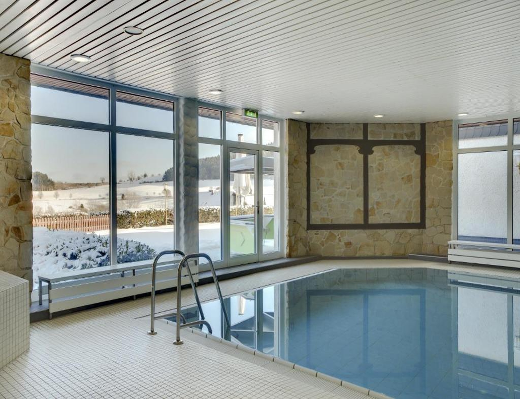 Heated indoor pool and wellness area